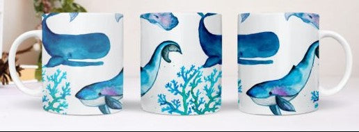 Blue Whale 11 oz Coffee Mug