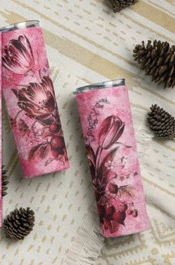 Red Flower 20 oz tumbler